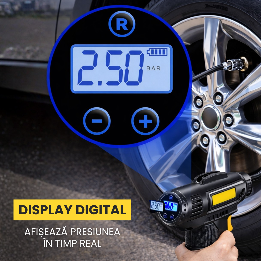 InflateGo - Compresor auto portabil